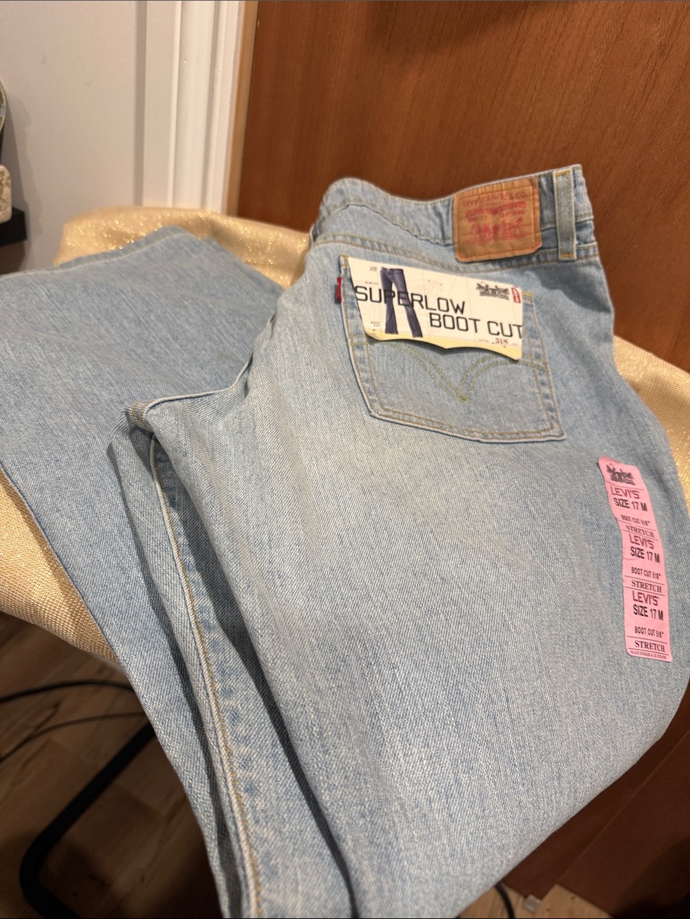 Levi's Light Blue Superlow Bootcut Men's Jeans 20x42 inches